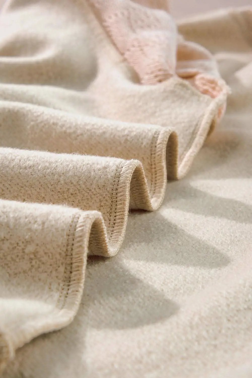 Chic knit patchwork pullover in parchment - Love Salve